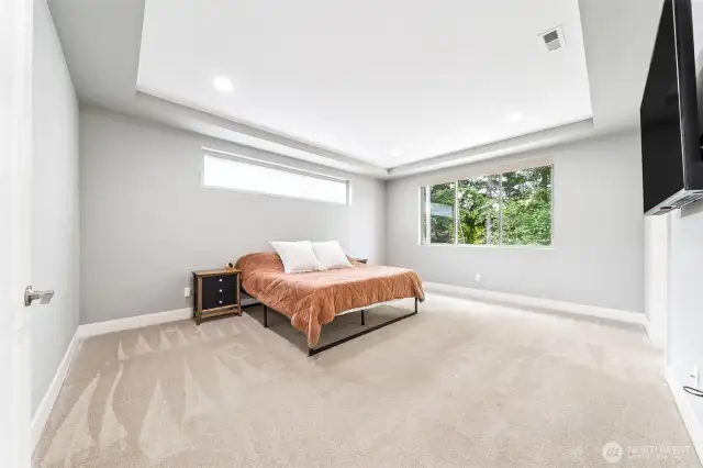 Spacious primary bedroom