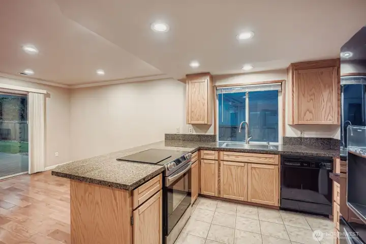 Kitchen with upgraded appliances