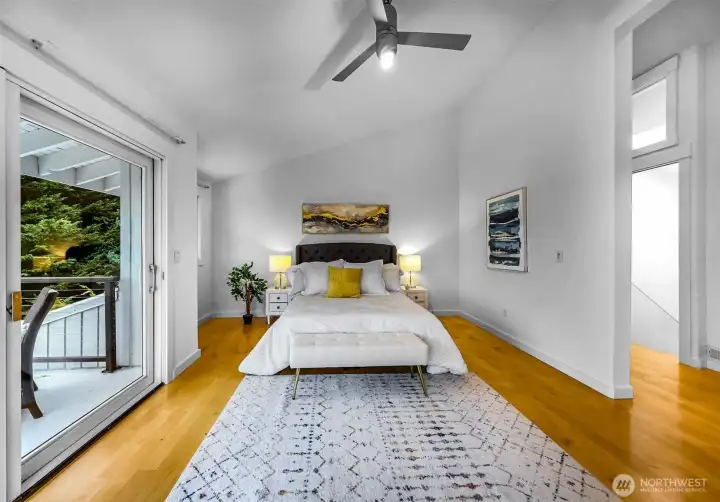 Grand master bedroom with a slider door to your very private balcony!  Enjoy the morning coffee or wine while enjoying the gorgous views!  Very Private!