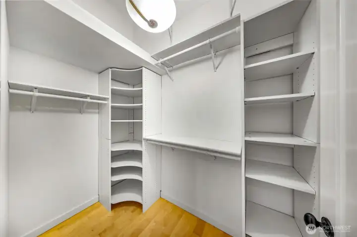 custom built in walk in closets!
