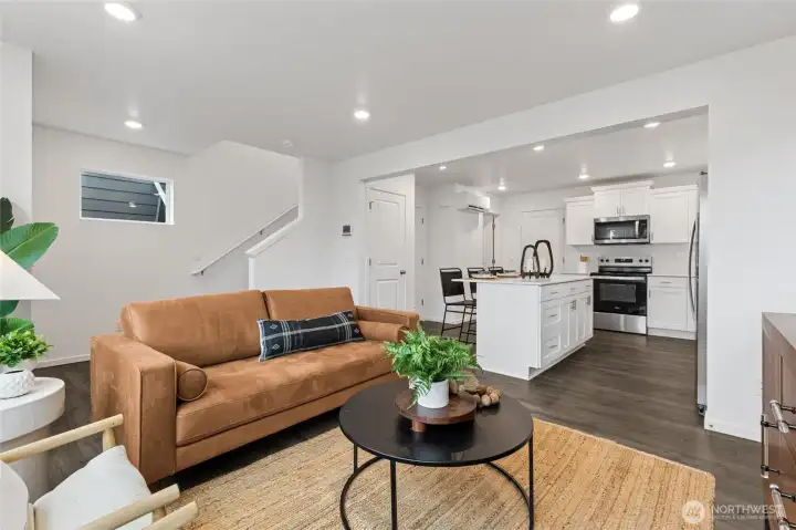 “Open-concept great room designed for entertaining and comfortable daily living.”