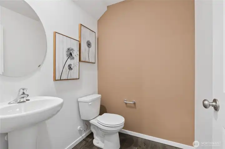 "Convenient half bath on main floor"