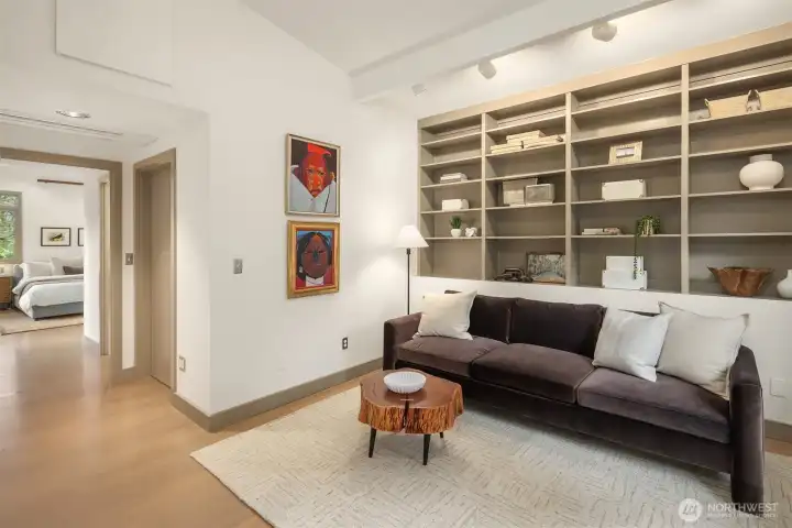 The library — offering a quiet retreat for a gentle read or moment of respite.