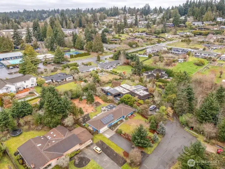 Community pool and center just around the corner