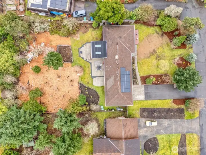Overhead of the over sized yard