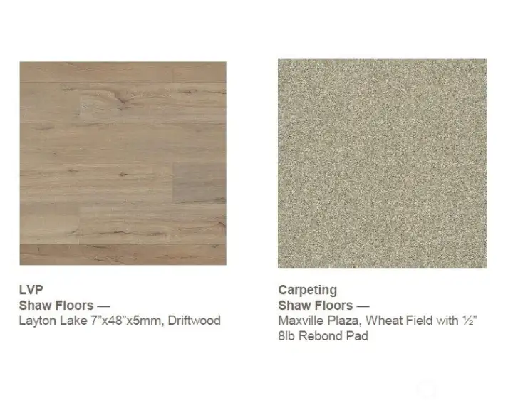 Rendering of color selection, not actual home