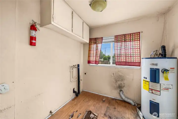 Utility room as seen from the kitchen