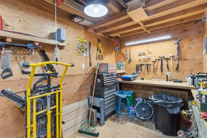 16X8 storage shed with loft and metal roof. 8X10 garden shed with  metal roof that was replaced in 2025.