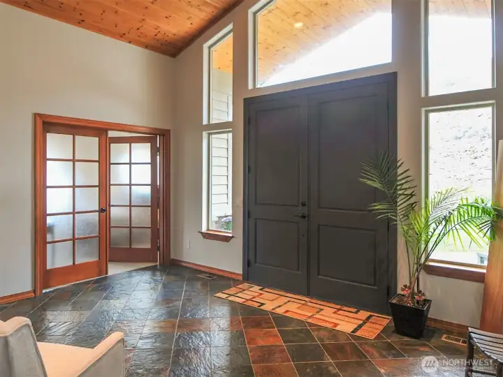 ENTRY WITH SLATE FLOORING