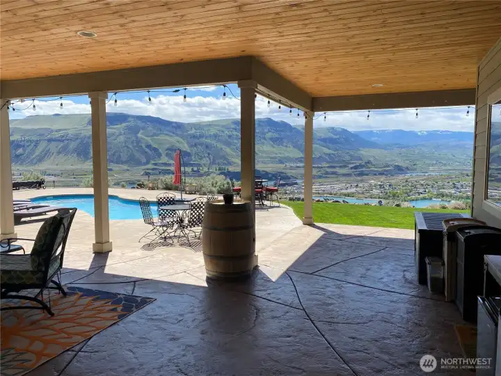 VIEW FROM COVERED PATIO