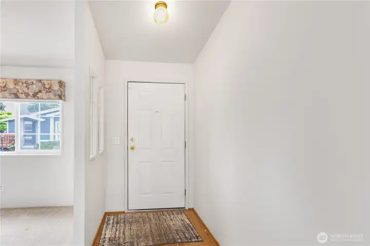 Parquet oak on the floor entry.