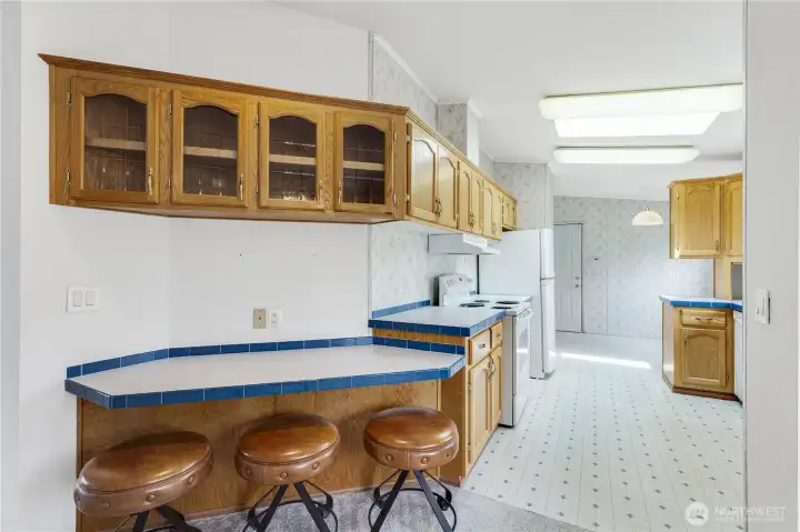 Skylights bring in extra light.  Open, clean, bright!