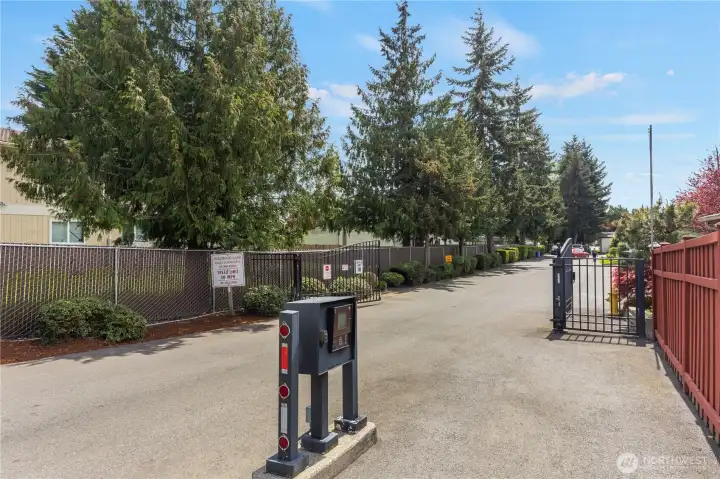 Gated entry for peace of mind.