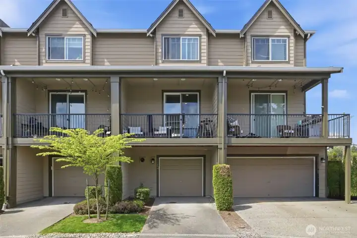 Attached Oversized Single Car Garage plus Driveway Parking