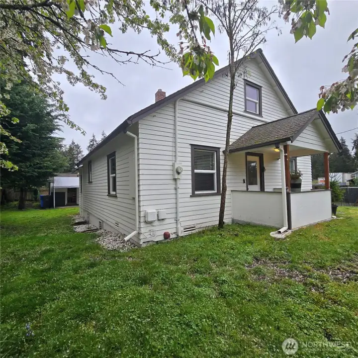 Front of home with small porch
