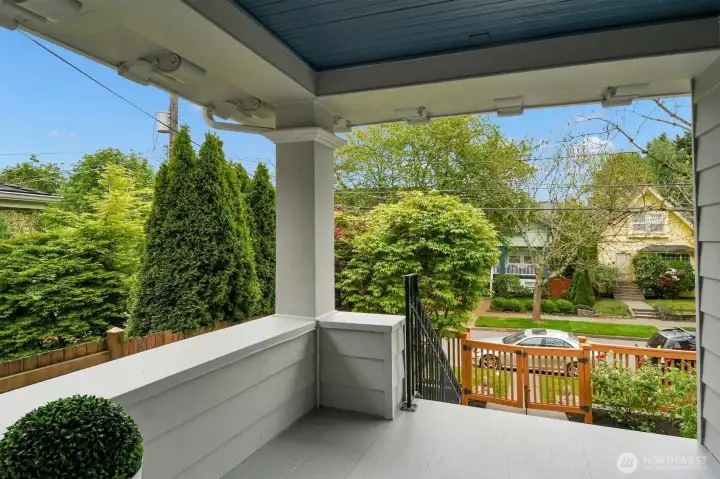 Looking out from the front porch...