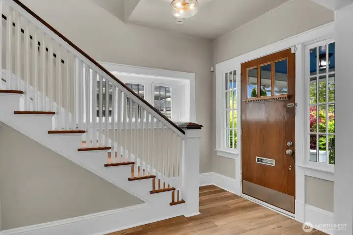 Original sold wood entry door...
