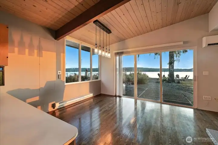 Dining room steps from the patio.