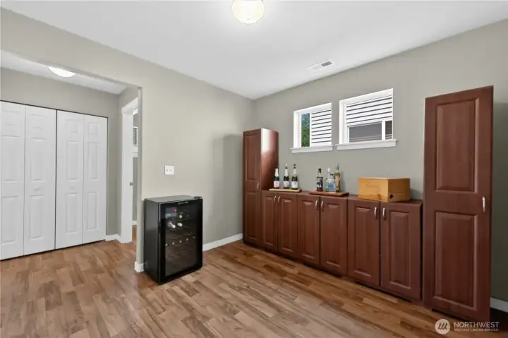 Plumbed for a wet bar! This is a great space just off of the entry from the garage.