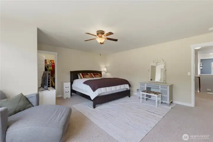 You can see the 'shoe closet' to the left. Or maybe it's a second closet for a spouse?