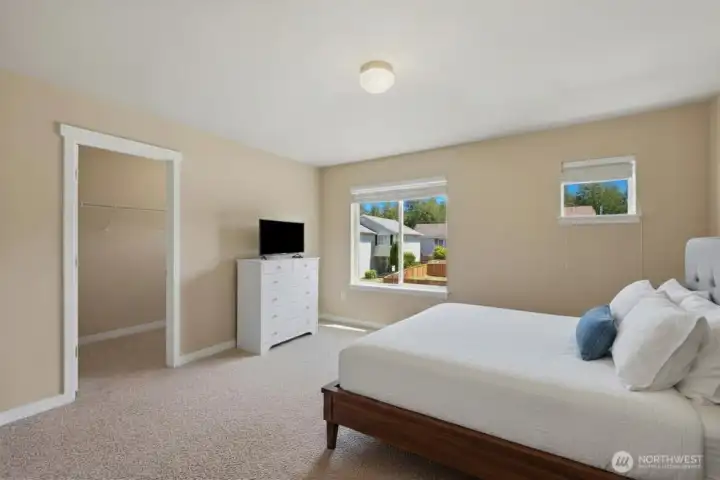 Bedroom three, with yet another massive walk-in closet!