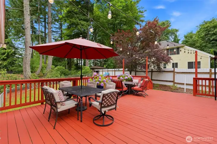 Expansive back deck Expansive back deck