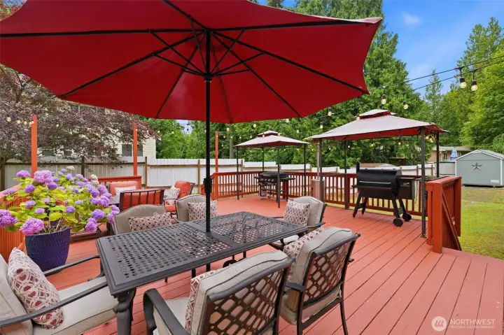 Expansive back deck Expansive back deck