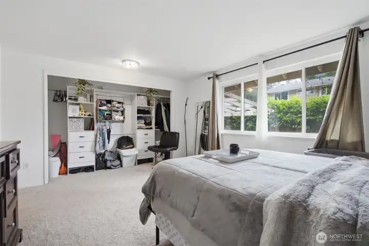 The primary bedroom has. Ample closet space. And is oversized. The primary bedroom has. Ample closet space. And is oversized.