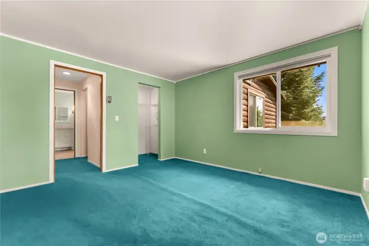 Comfortable guest bedroom with nearby full bath. Comfortable guest bedroom with nearby full bath.