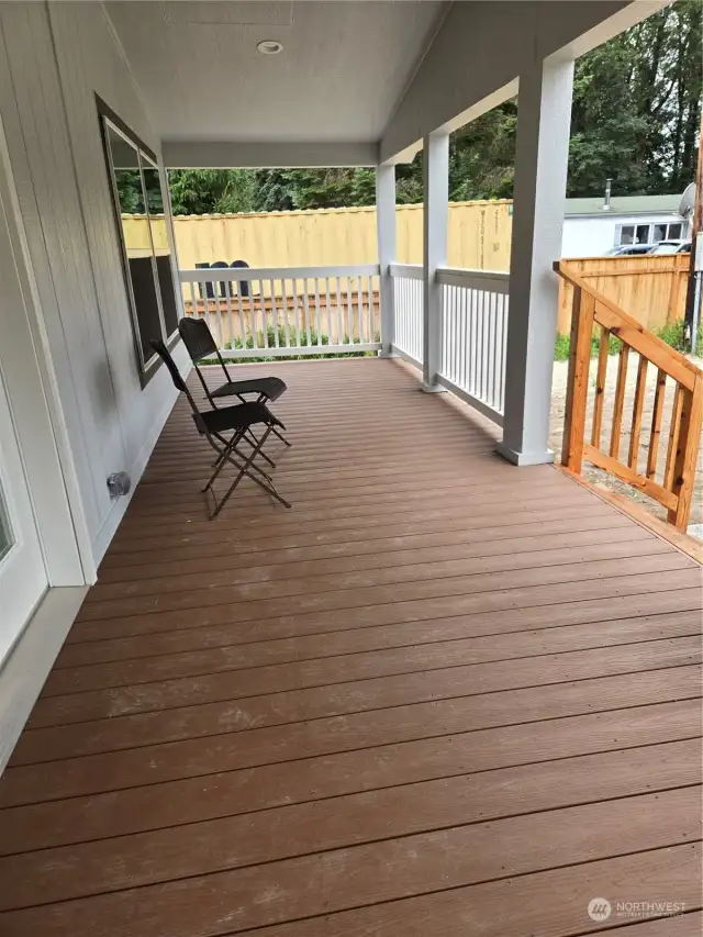 Back Porch, Covered, Great for Relaxing & Entertaining