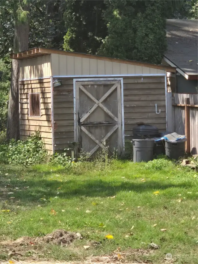 Storage shed on property. Has New Roof.