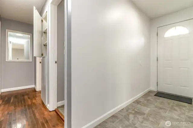 Hallway to the 3 bedrooms on the one side of the home.