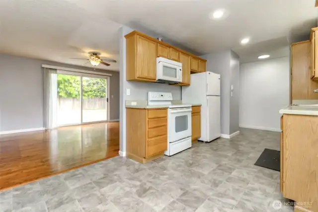 Kitchen, Dining room and Living room are all together making it easy to entertain!