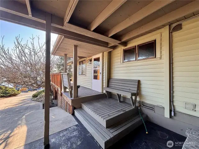 Steps leading to front door.