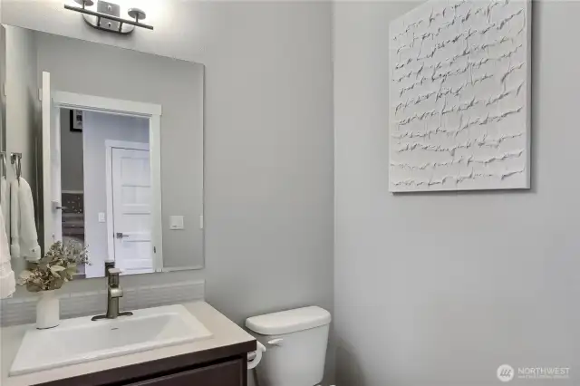 Powder bath downstairs.