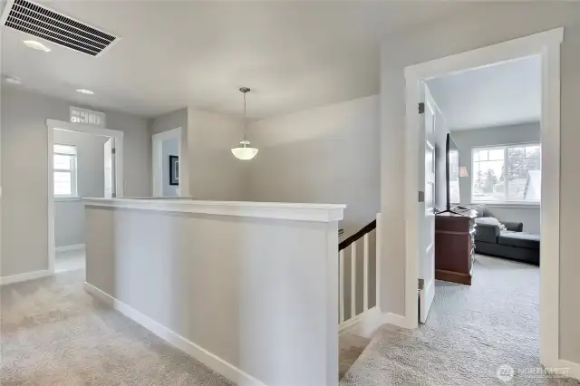 4 spacious bedrooms upstairs, plus laundry room with sink.