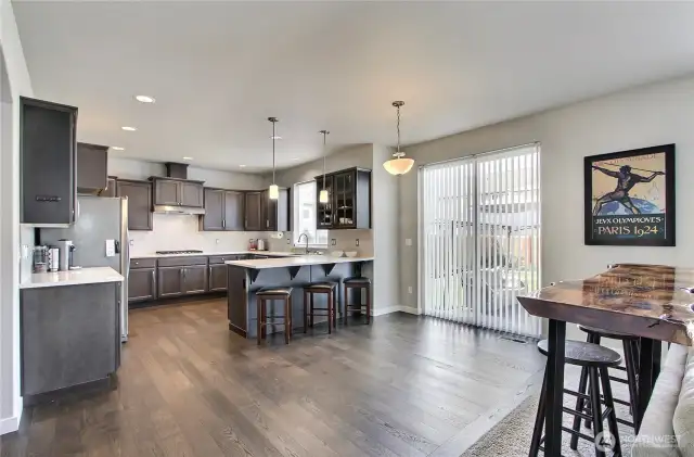 Dining area adjacent to the kitchen.