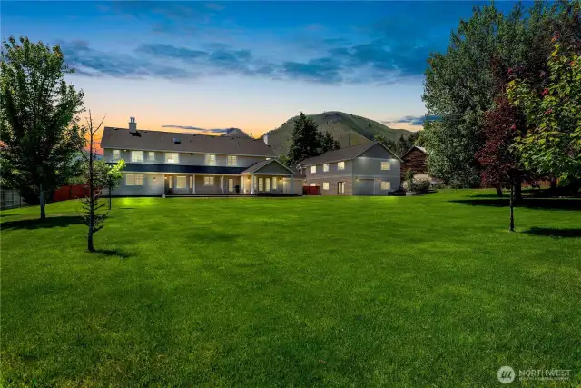 Large private backyard