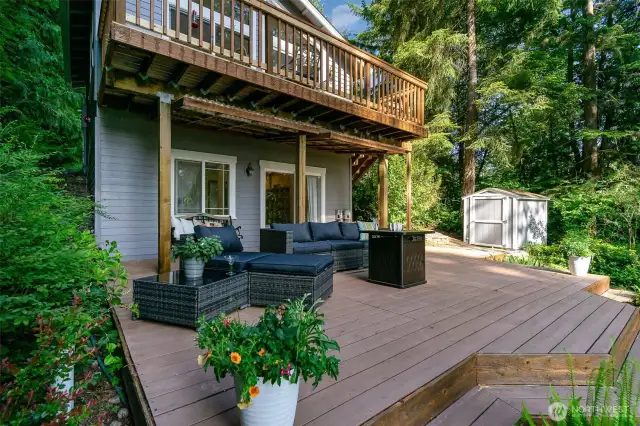 Decks provide a large living area