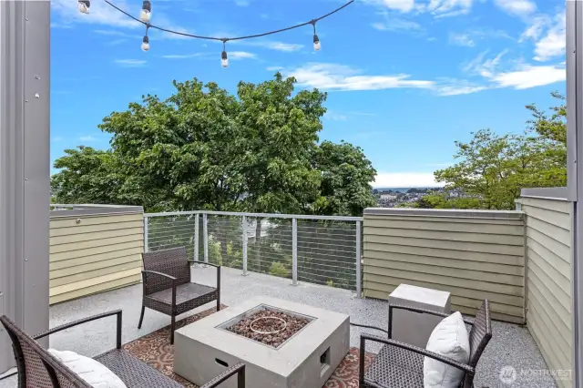 Roof with Fire Place included