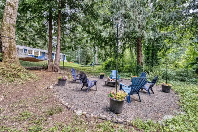 Firepit near the creek.