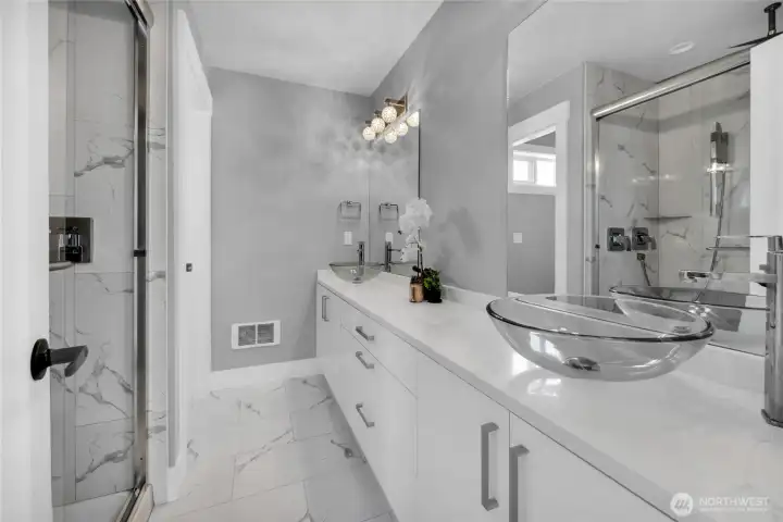 Quartz Counter Top master bath- Double Sink