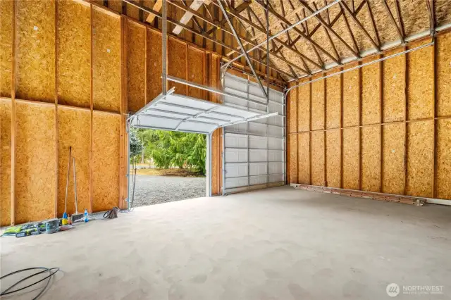 This enormous shop measures 34 x 40 for a total of 1,360 sq ft of covered storage.