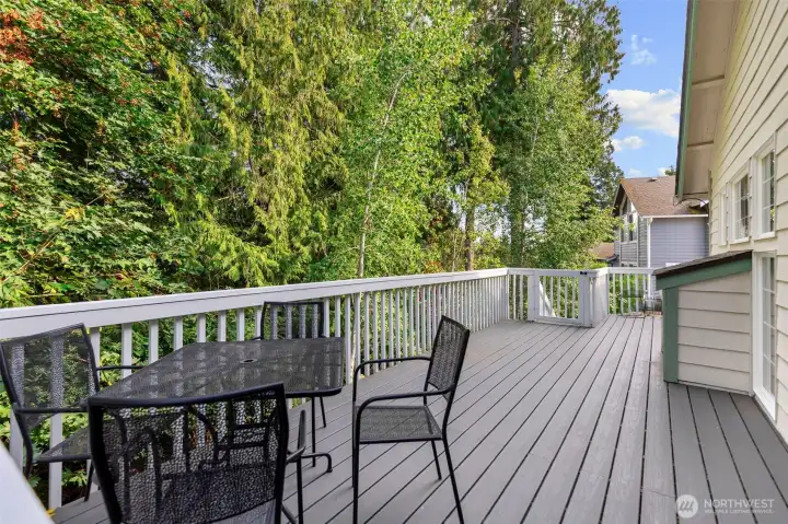 Beautiful Trex deck make entertaining a treat!