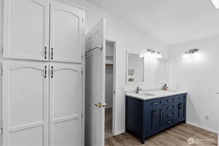 Primary Vanity With Access to Walk-in Closet