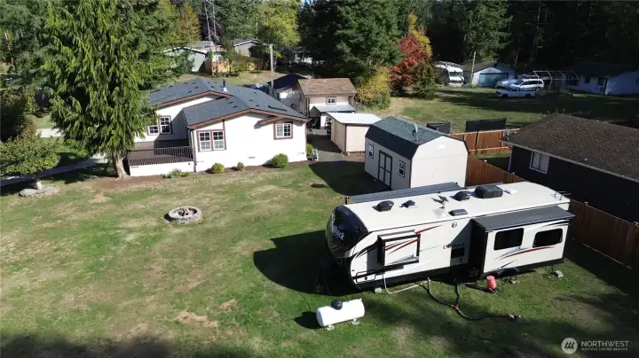Current 1,000 gallon septic system ready for second home on large open lot. HOA allows DADU. 100 Gallon Propane Tank Conveys. Verify requirements with HOA.