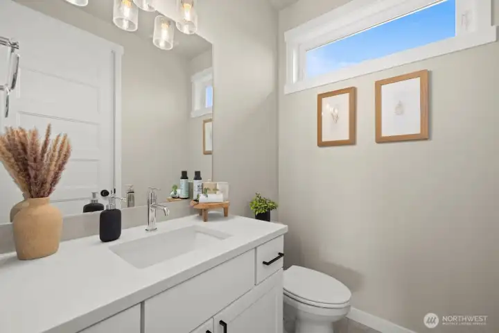 Half bath on the main level.