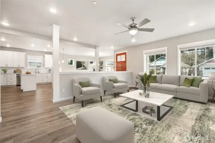 Open Concept Living / Dining / Kitchen