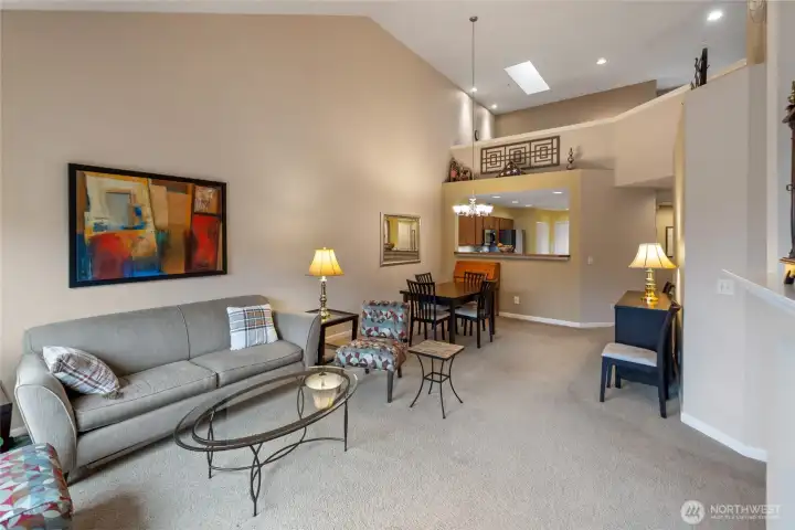 Open concept living areas that are full of light from southern facing windows.