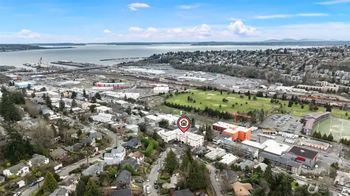 Stunning views of the Sound, Interbay Golf and Magnolia from your private balcony.